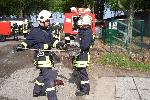 Einbinden bevor die Saugleitung in den Feuerlöschteich gelegt wird.